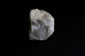 quartz stone isolate on black background
