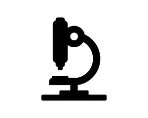 microscope black silhouette image vector icon logo symbol