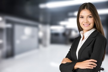 Portrait of young beautiful business woman