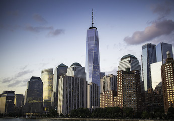Fototapeta na wymiar New York City Manhattan downtown skyline