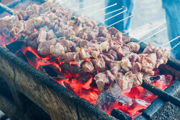 sate klatak goat or mutton satay dish