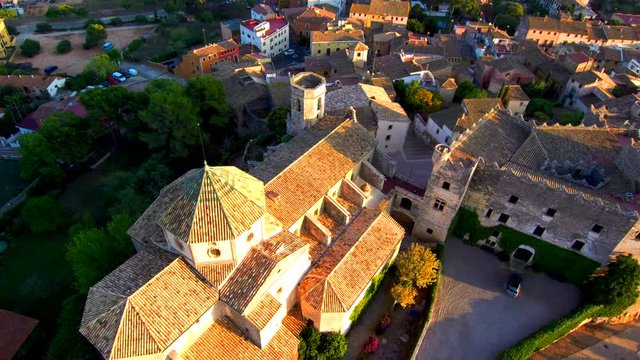 Altafulla desde el aire. Pueblo de Tarrragona en Catalu&ntilde;a,Espa&ntilde;a