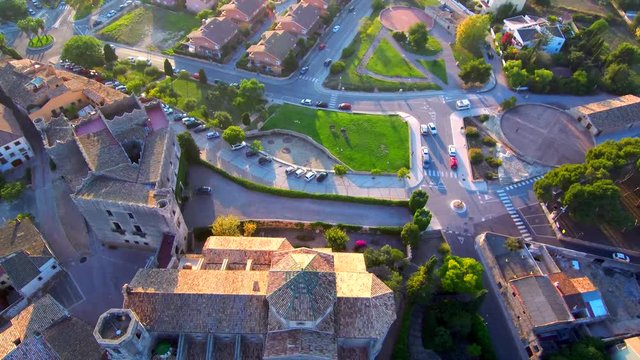 Altafulla desde el aire. Pueblo de Tarrragona en Catalu&ntilde;a,Espa&ntilde;a