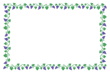 紫色の葡萄　フレーム