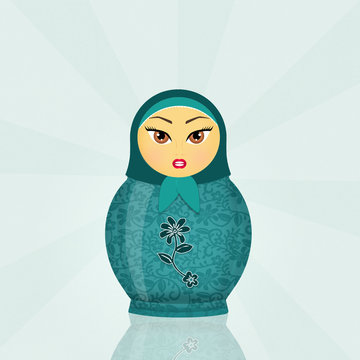 illustration of Matryoshka doll