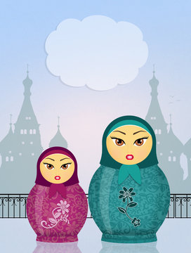 cute Matryoshka dolls