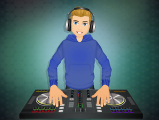 illustration of DJ