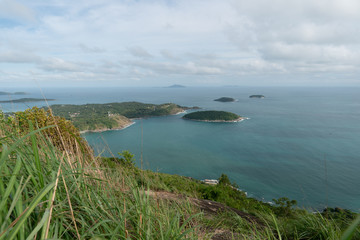 Landscae Black Rock Cliff Pha hin dum Phuket Thailand