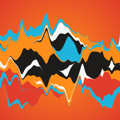 Big data visualization. Streamgraph. Futuristic infographic. Inf