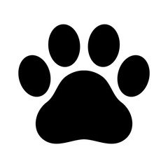 Dog paw vector footprint logo icon graphic symbol illustration french bulldog bear cat cartoon