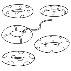 vector set of life ring