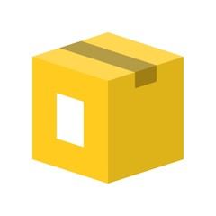 Box, flat icon design pixel perfect