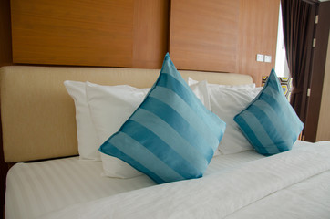 Pillows on bed