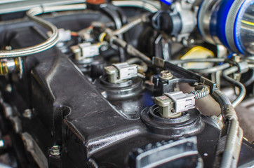 car engine close up