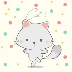 Cute cat vector