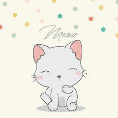Cute cat vector