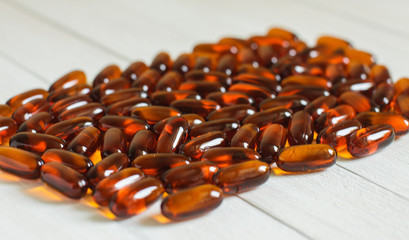 dietary supplements - lecithin. Capsule of lecithin. A sharp mind,a healthy liver.