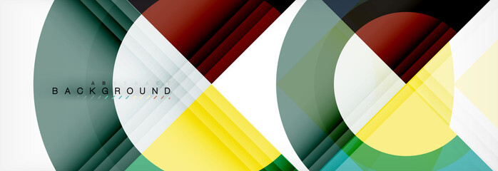 Obraz premium Vector circular geometric abstract background