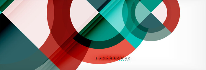 Vector circular geometric abstract background