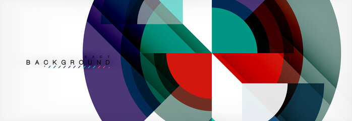 Obraz premium Vector circular geometric abstract background