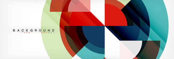 Vector circular geometric abstract background