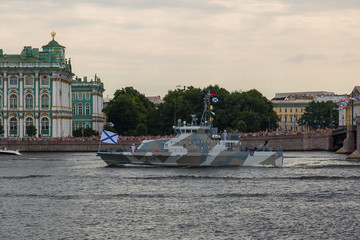 River parade in Saint-Petersburg