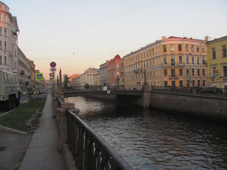 A walk along the rivers and canals of Petersburg, the landscape