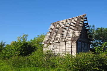 Abandoned wooden house