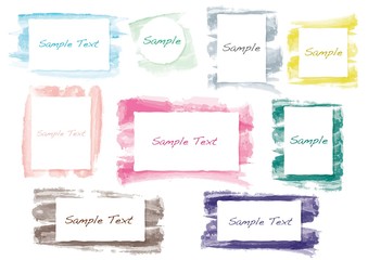水彩のフレームセット