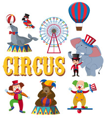A set of circus character