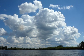 Clouds, sunset