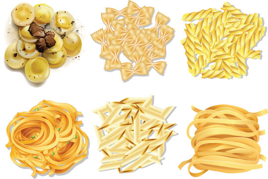 A set of Italian pasta