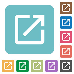 Launch application rounded square flat icons