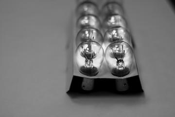 light bulb for car on white background 