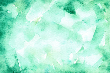 Watercolor green gradient background