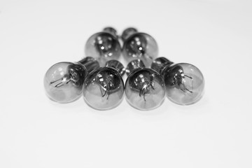 light bulb for car on white background 