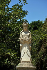 Sculpture in the park of the ancient sea pride of Cadiz
