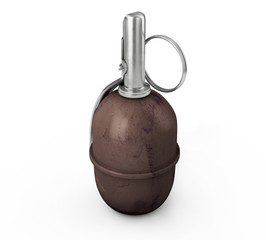 3D rendering Realistic hand grenade bomb