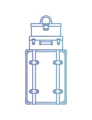 suitcases bags pile isolated icon vector illustration design
