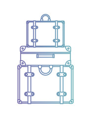 suitcases bags pile isolated icon vector illustration design