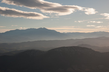 The Pyrenees from Queribus Castle