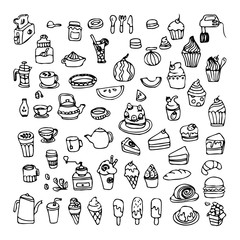 Doodle art design lifestyle collection, background design element