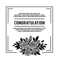 Congratulation floral design greeting card vector illustration