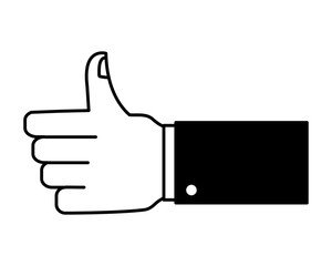 hand human like isolated icon