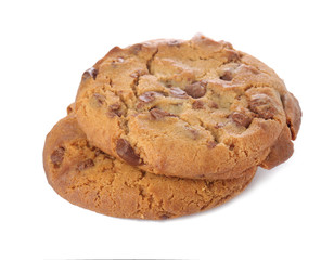 Tasty cookies on white background