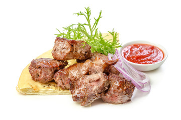 Isolated roasted meat