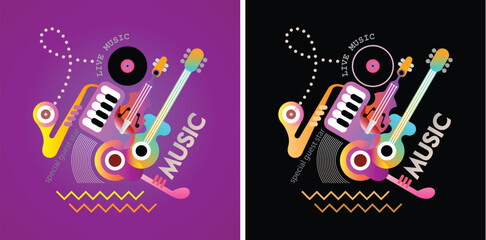 Naklejka premium Music Festival Poster Designs