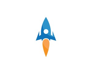 Rocket ilustration logo vector