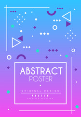 Abstract poster original design, creative solution placard template, background