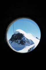 Mountain view thought the window